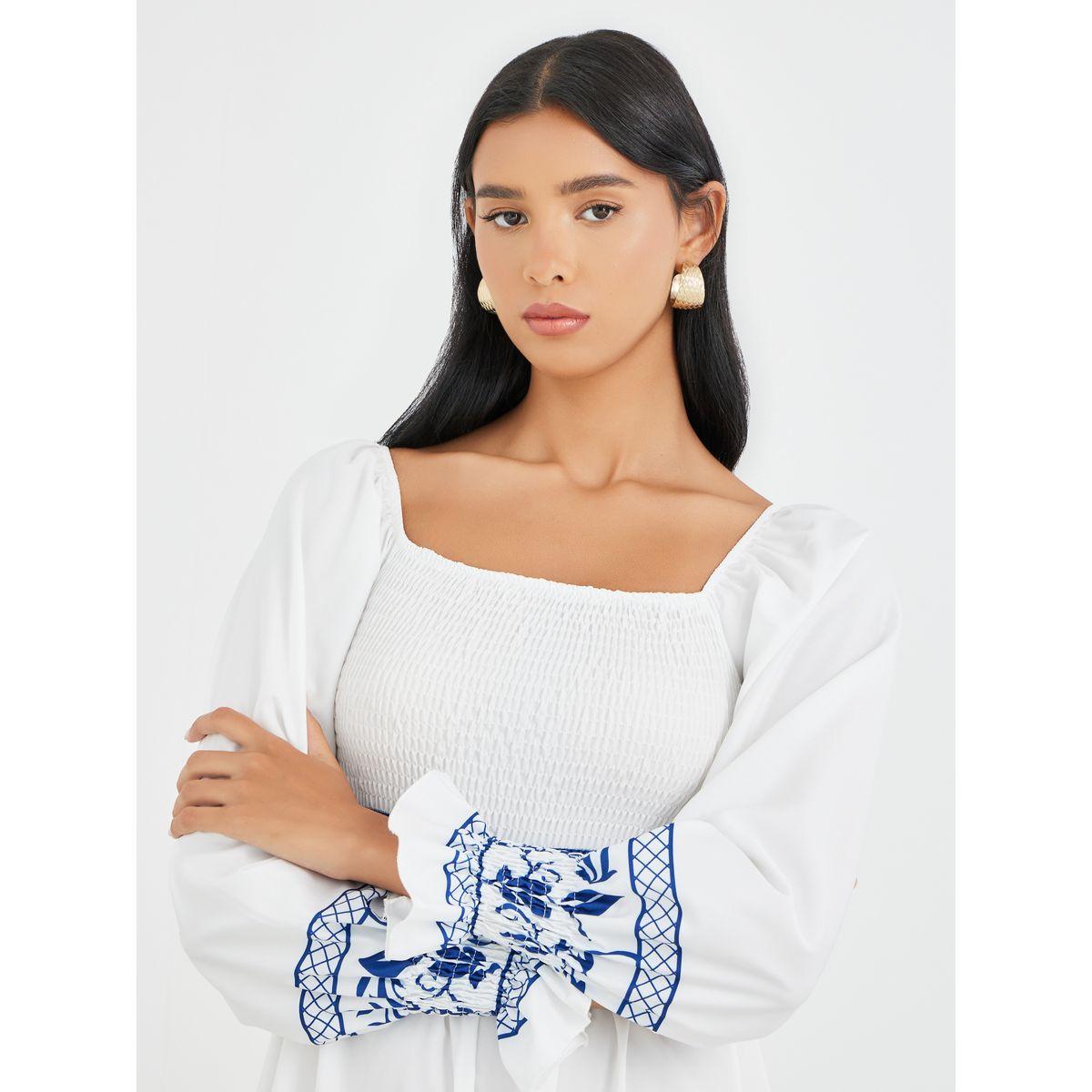 فستان ميدي مطبع بأكمام طويلة-women-clothing-dresses-image-4