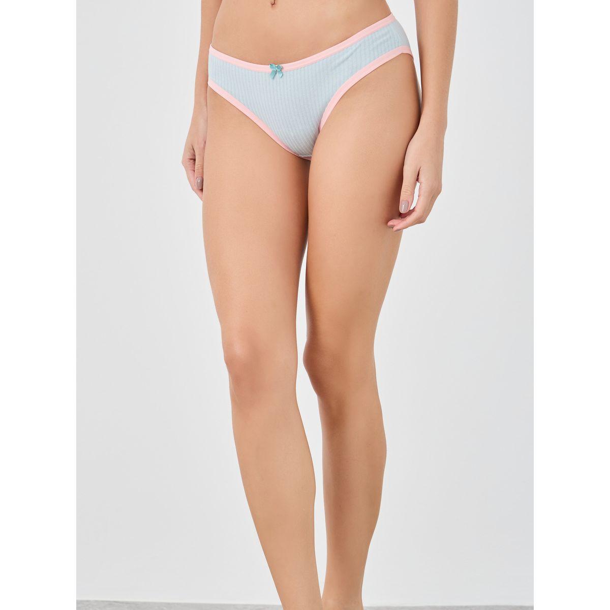 مجموعة من 4 سراويل داخلية بكيني بتفاصيل مُتباينة-women-clothing-lingerie-panties-image-8