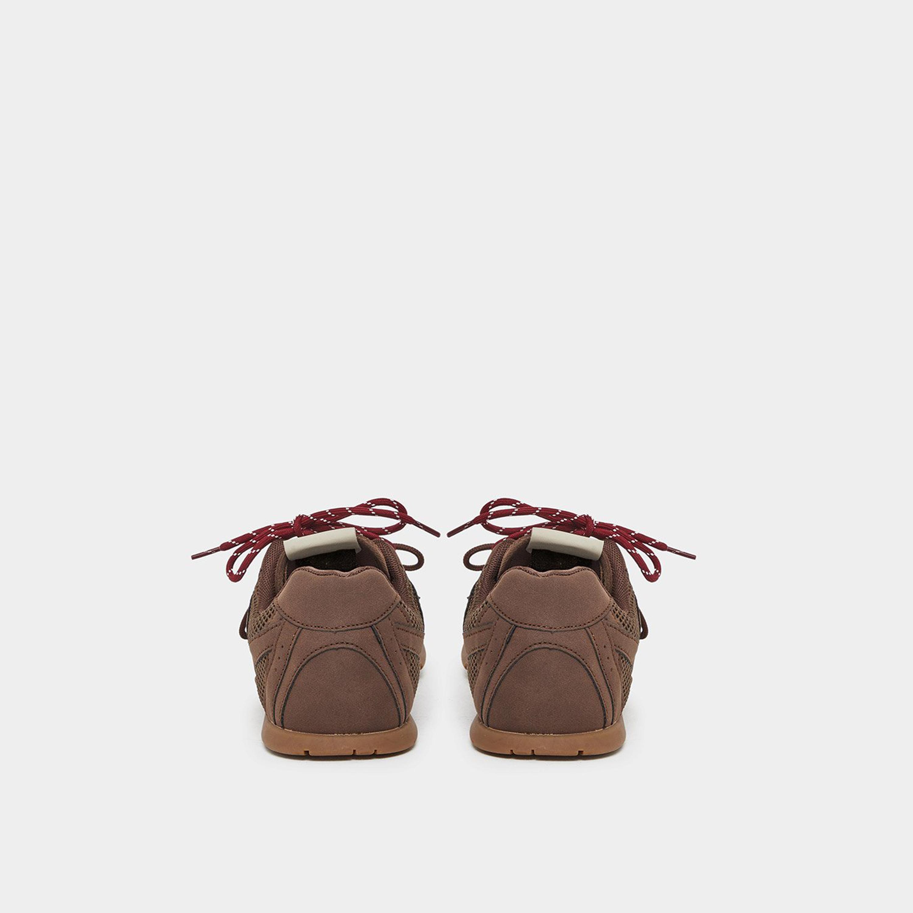 ستايلي - حذاء رياضي بني شبكي برباط-women-shoes-sneakers-image-5
