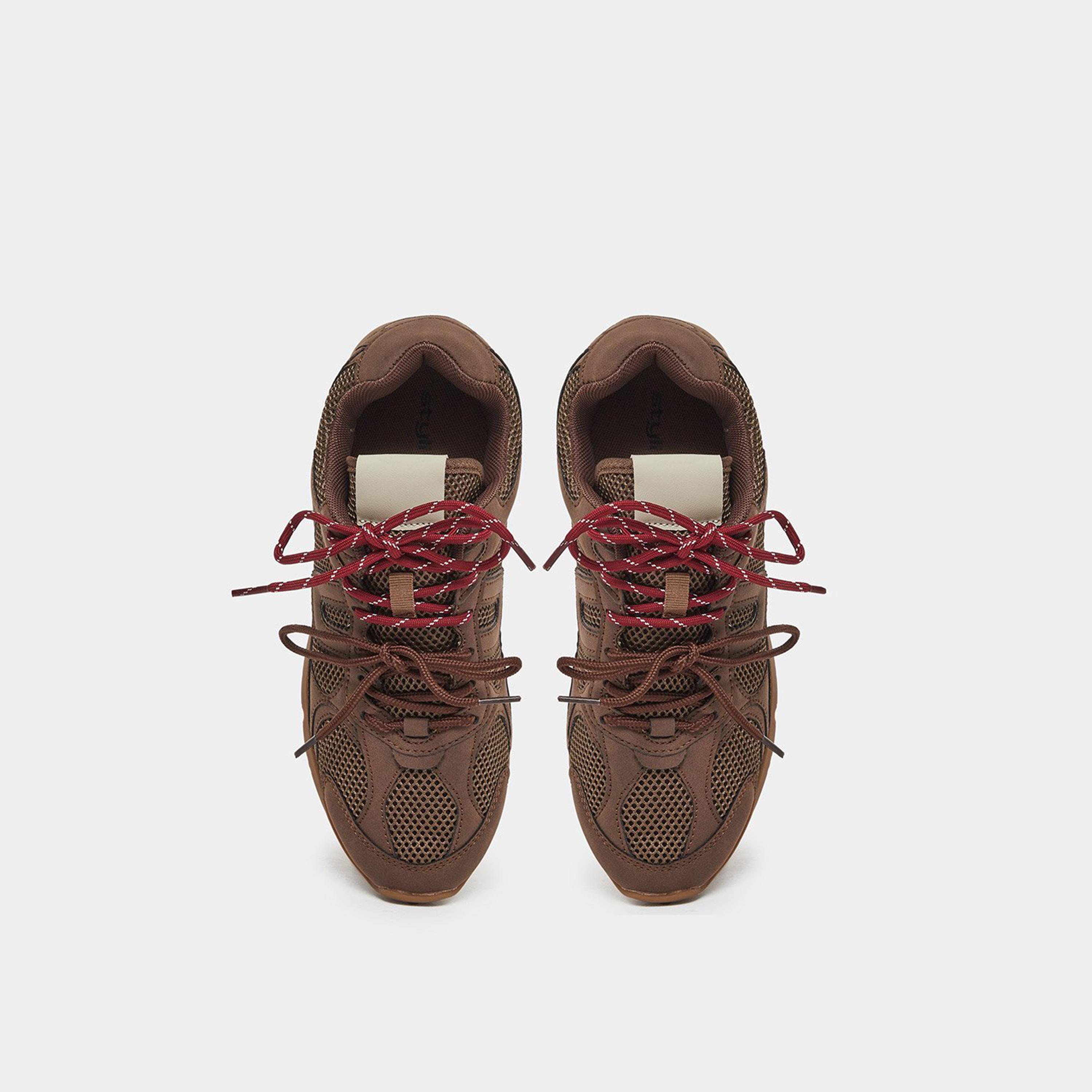 ستايلي - حذاء رياضي بني شبكي برباط-women-shoes-sneakers-image-6