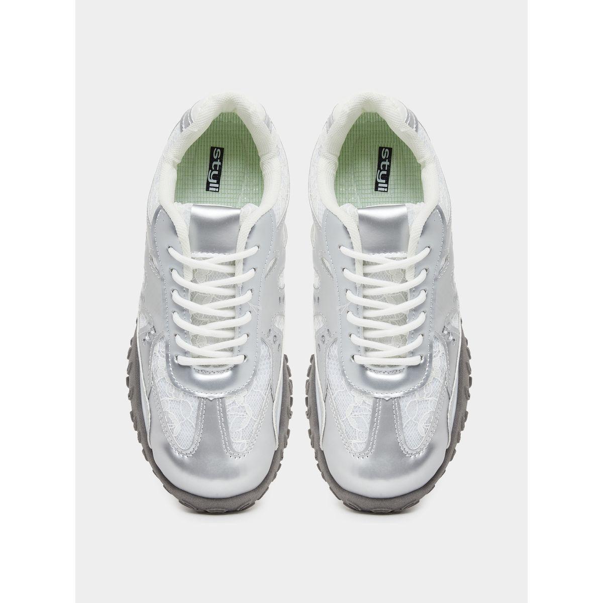 Styli Metallic Spike Sole Lace Up Sneakers-women-shoes-sneakers-image-5