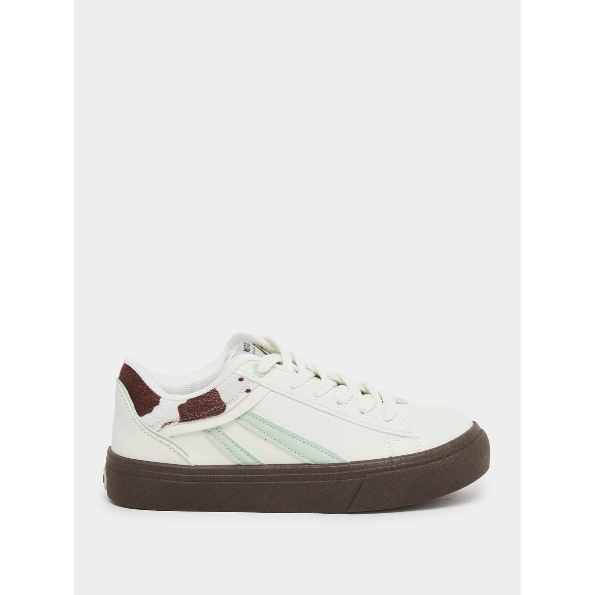 Styli Contrast Sole Lace Up Sneakers-women-shoes-sneakers-image-1