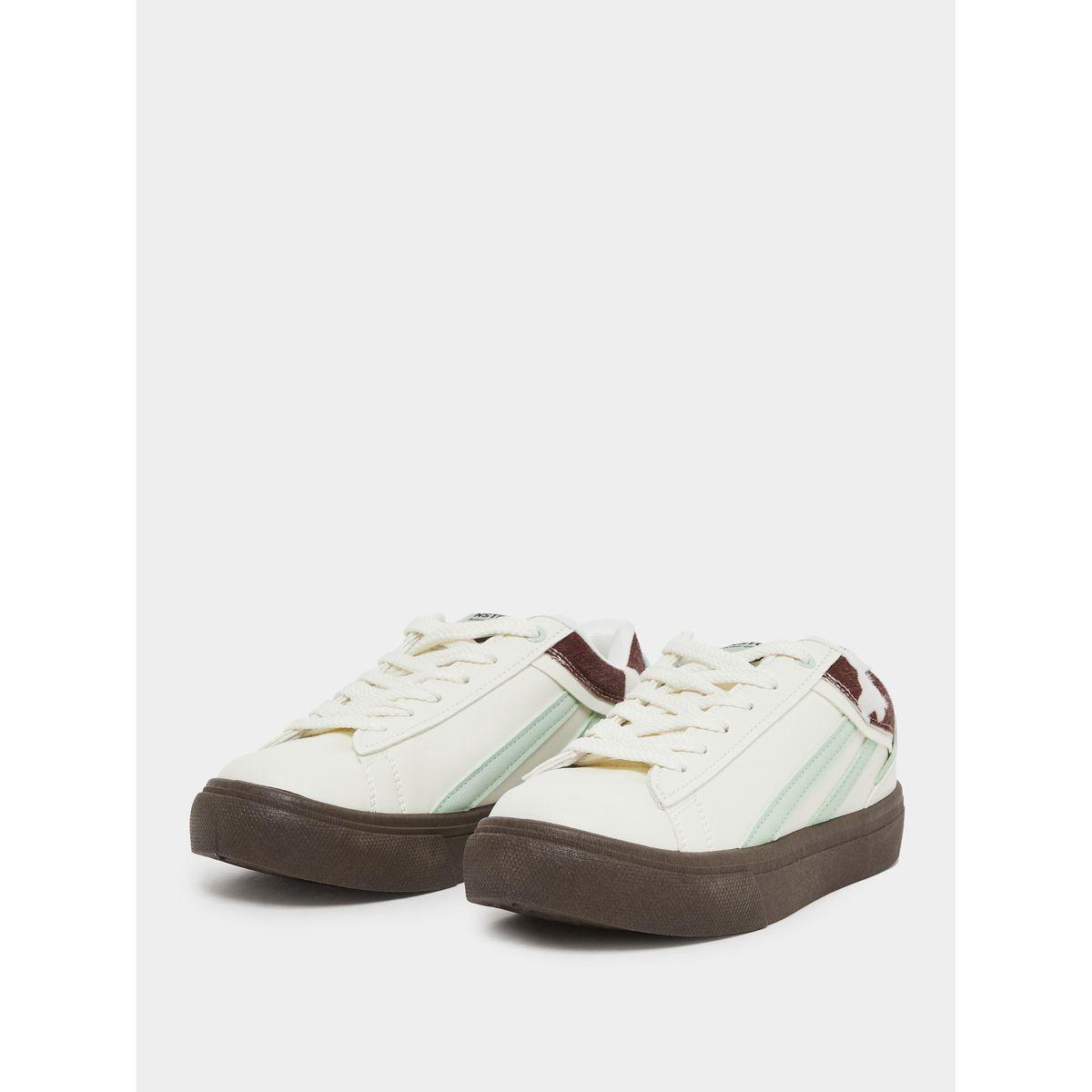Styli Contrast Sole Lace Up Sneakers-women-shoes-sneakers-image-2