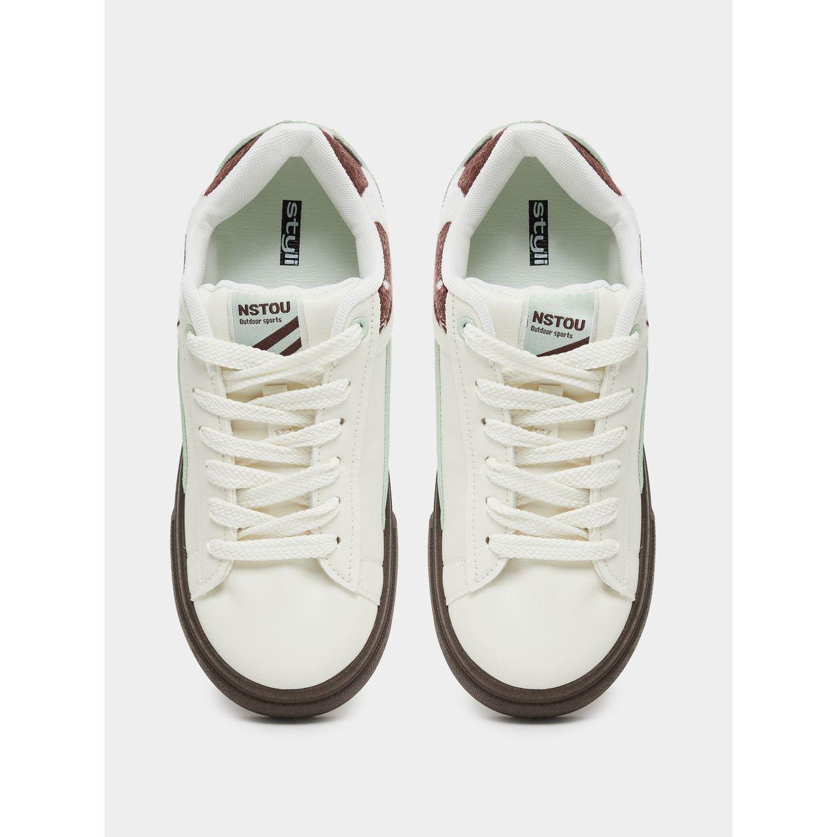 Styli Contrast Sole Lace Up Sneakers-women-shoes-sneakers-image-5