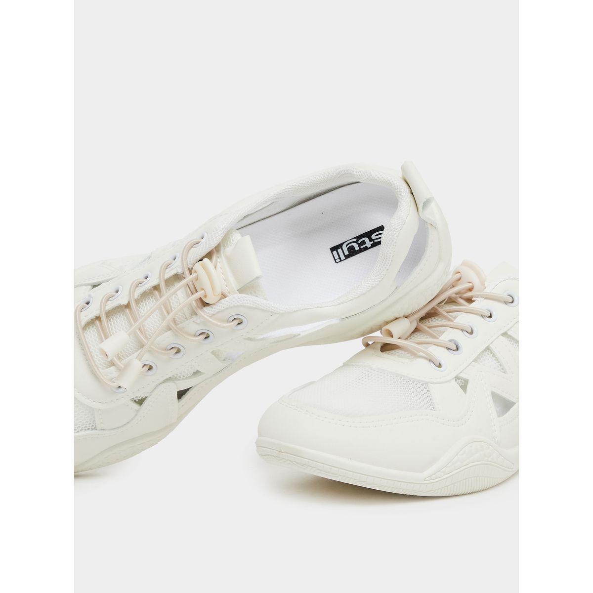 Styli Panelled Lace Up Sneakers-women-shoes-sneakers-image-3