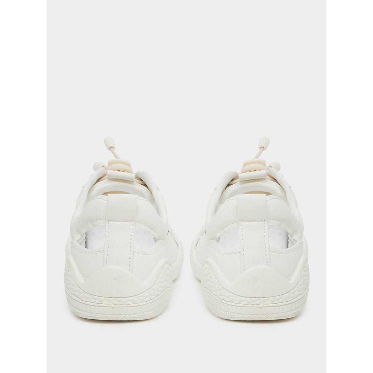 Styli Panelled Lace Up Sneakers-women-shoes-sneakers-image-4