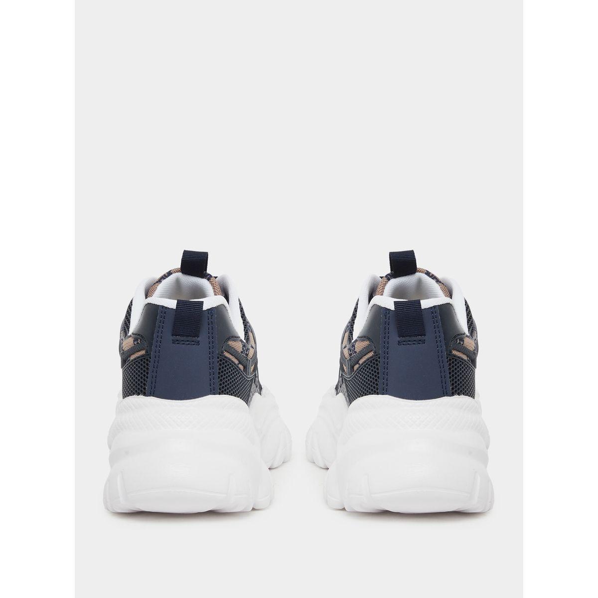 Styli Embroidered Lace Up Chunky Sole Sneakers-women-shoes-sneakers-image-4