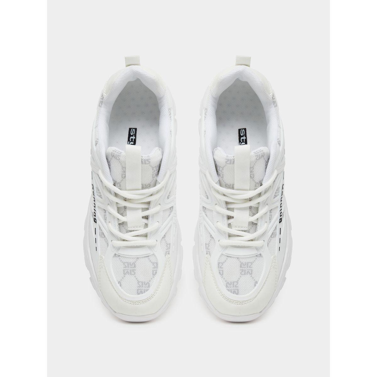 Styli Textured Chunky Sole Lace Up Sneakers-women-shoes-sneakers-image-5