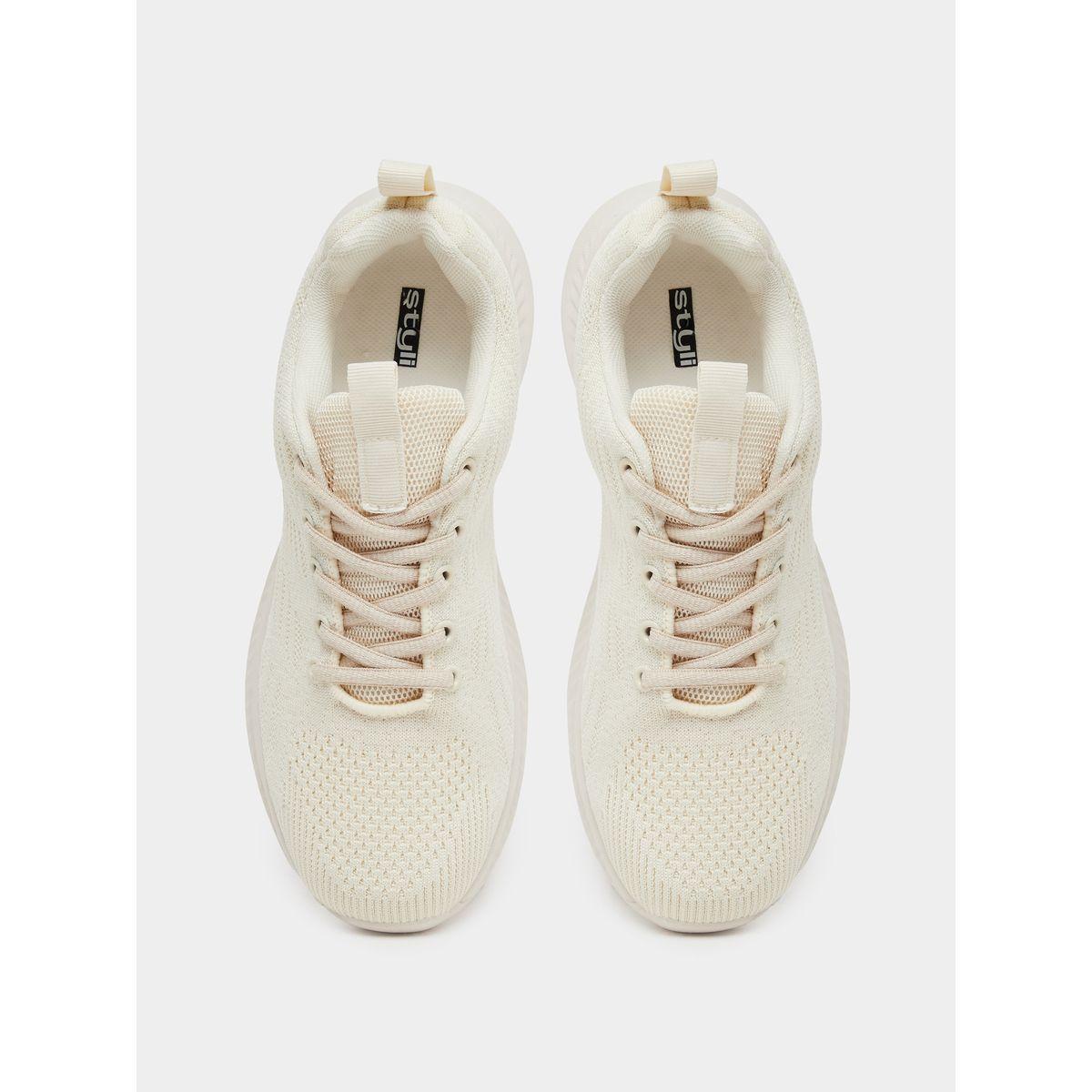 Styli Knitted Lace Up Sneakers-women-shoes-sneakers-image-5