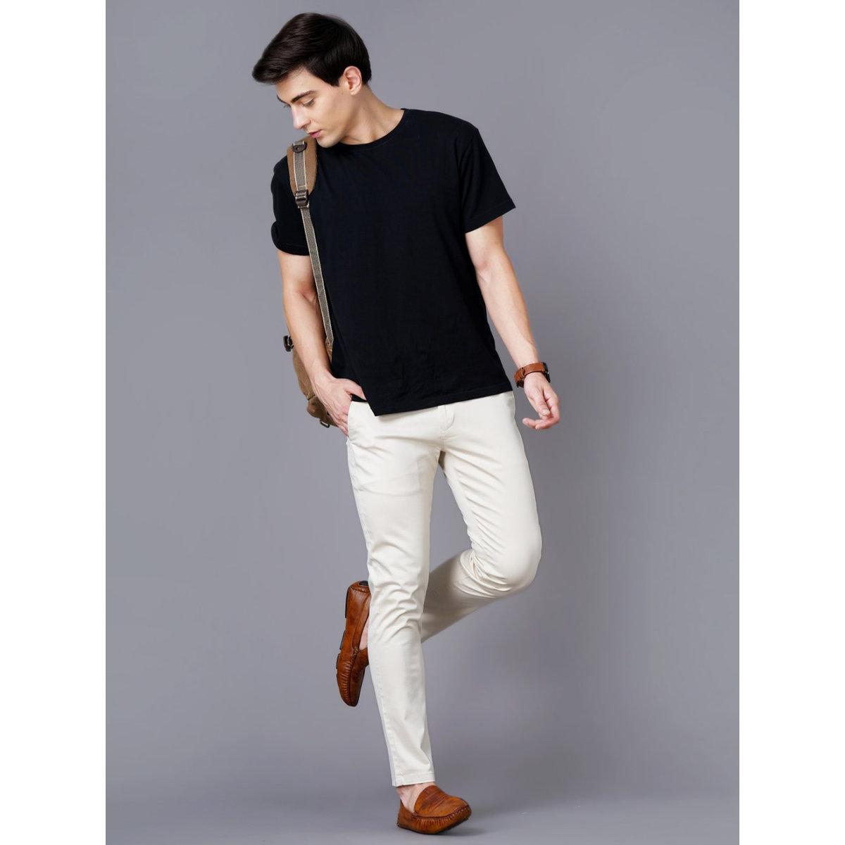 British Club Men Cream Sim Fit Flat-Front Chinos-men-clothing-bottoms-trousersandchinos-trousers-image-4