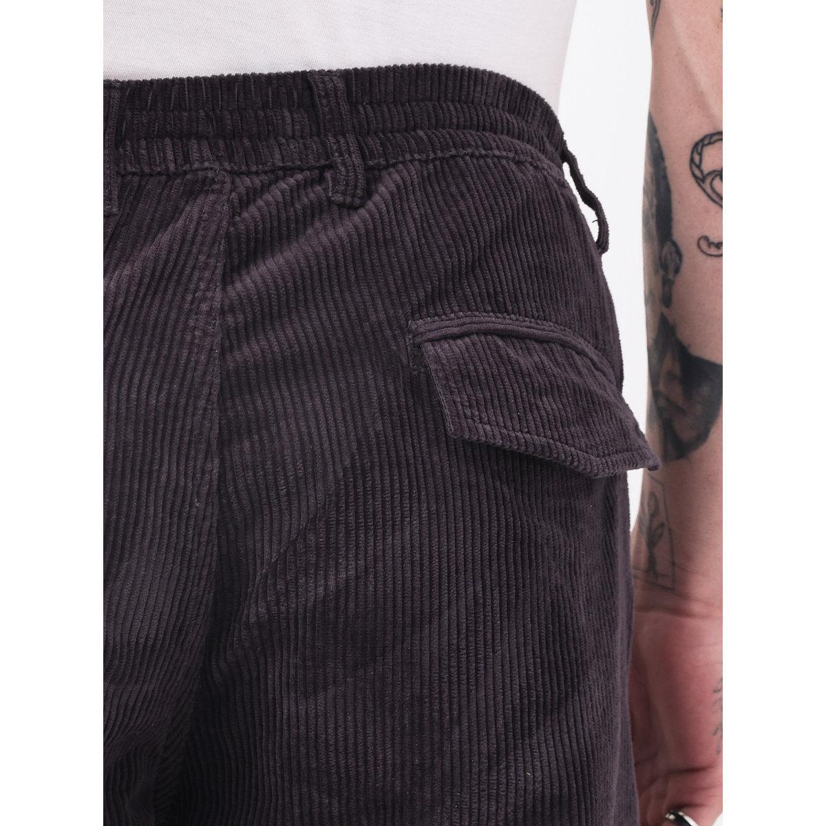 British Club Men Black Straight Fit Corduroy Cargo Trousers-men-clothing-bottoms-trousersandchinos-trousers-image-7