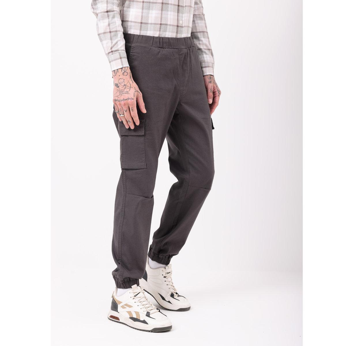 British Club Men Charcoal Solid Cargo Joggers-men-clothing-bottoms-joggers-image-6