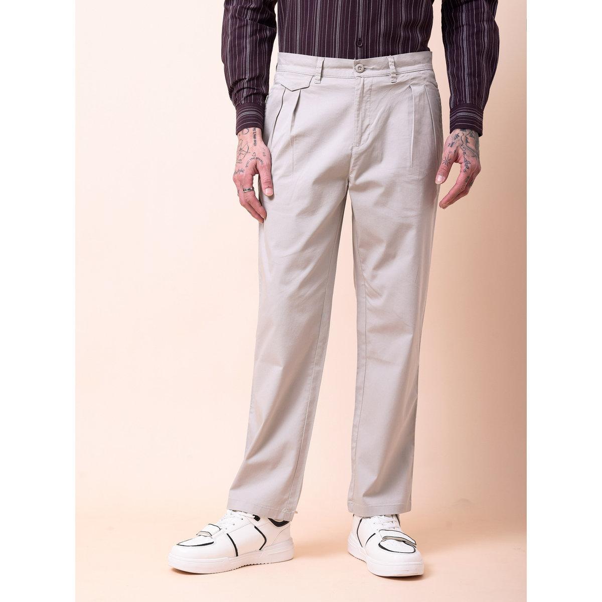 بنطال بقصة أرجل مستقيمة مع تفاصيل كسرات-men-clothing-bottoms-trousersandchinos-trousers-image-1