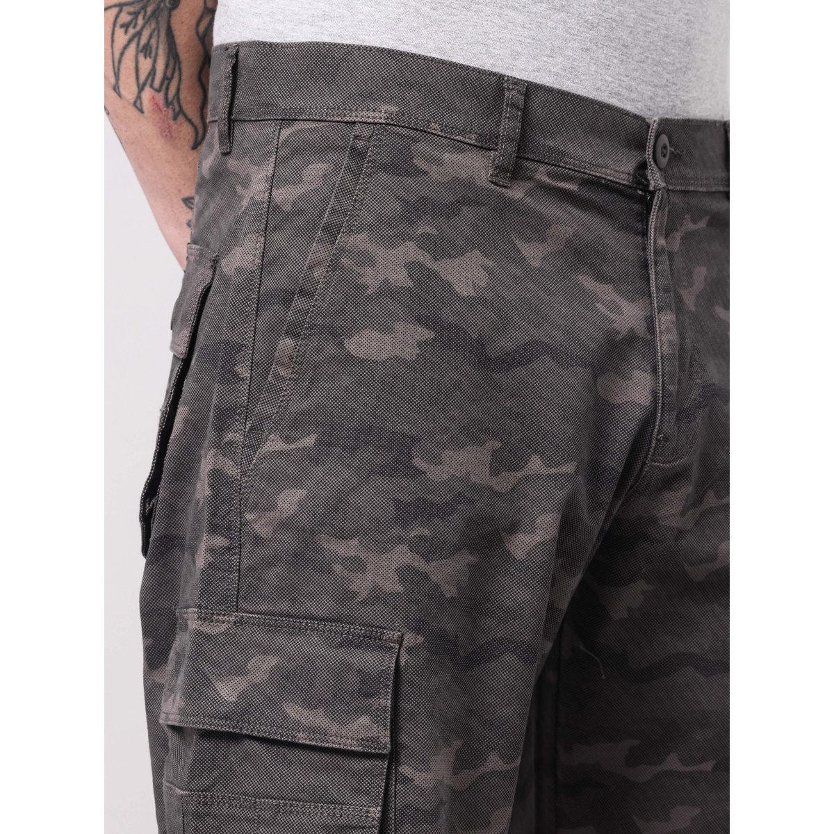 British Club Men Grey Camouflage Print Regular Fit Shorts-men-clothing-bottoms-shorts-image-6
