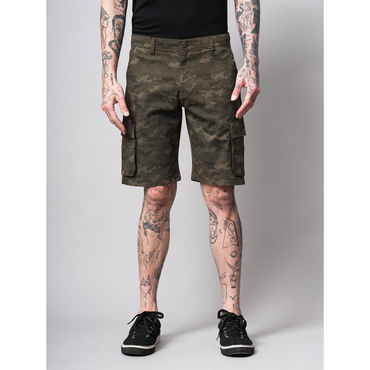British Club Men Olive Camouflage Print Regular Fit Shorts-men-clothing-bottoms-shorts-image-1