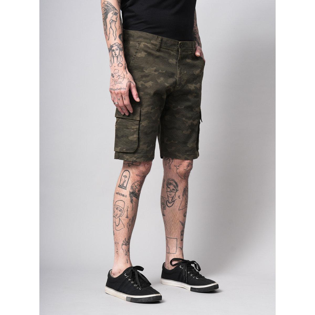 British Club Men Olive Camouflage Print Regular Fit Shorts-men-clothing-bottoms-shorts-image-5