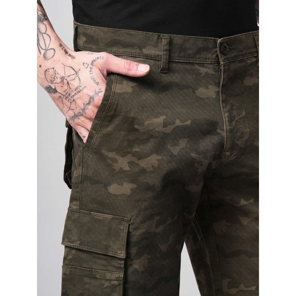 British Club Men Olive Camouflage Print Regular Fit Shorts-men-clothing-bottoms-shorts-image-6