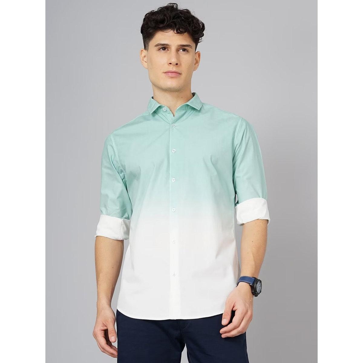 قميص بطبعة أومبري وقصة سليم فت-men-clothing-shirts-image-1