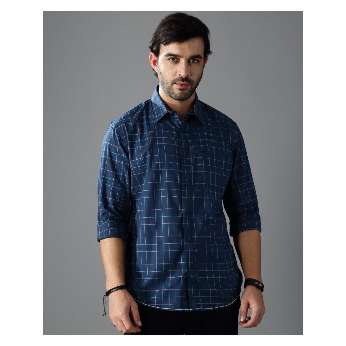 British Club Checked Print Slim Fit Long Sleeve Shirt-men-clothing-shirts-image-2