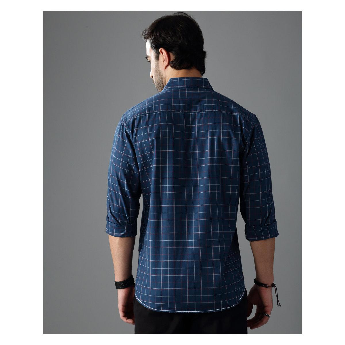 British Club Checked Print Slim Fit Long Sleeve Shirt-men-clothing-shirts-image-4