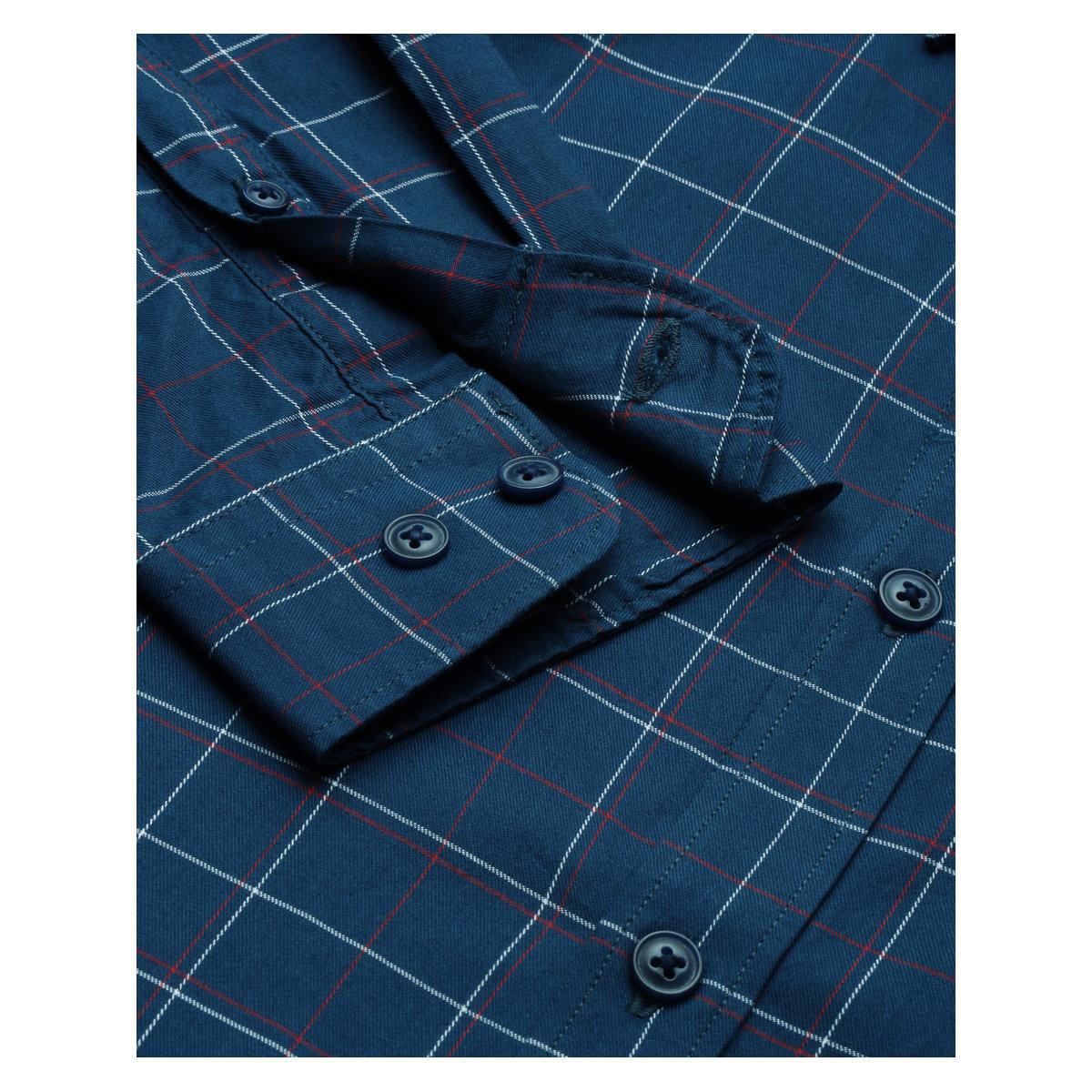 British Club Checked Print Slim Fit Long Sleeve Shirt-men-clothing-shirts-image-8