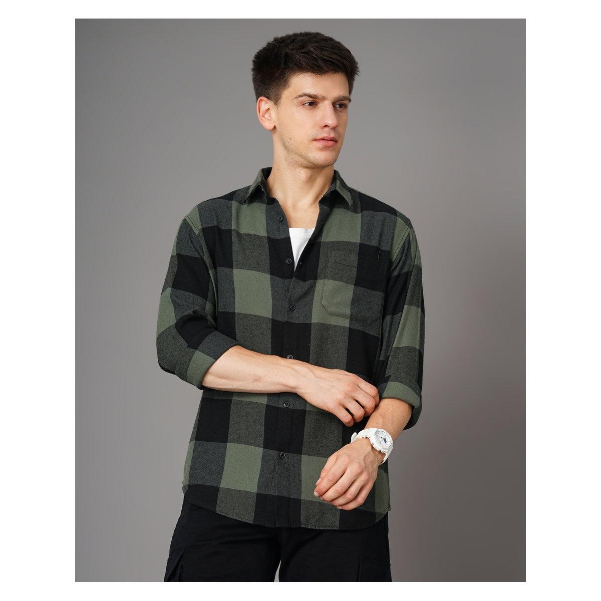 British Club Checked Print Slim Fit Long Sleeve Shirt-men-clothing-shirts-image-1