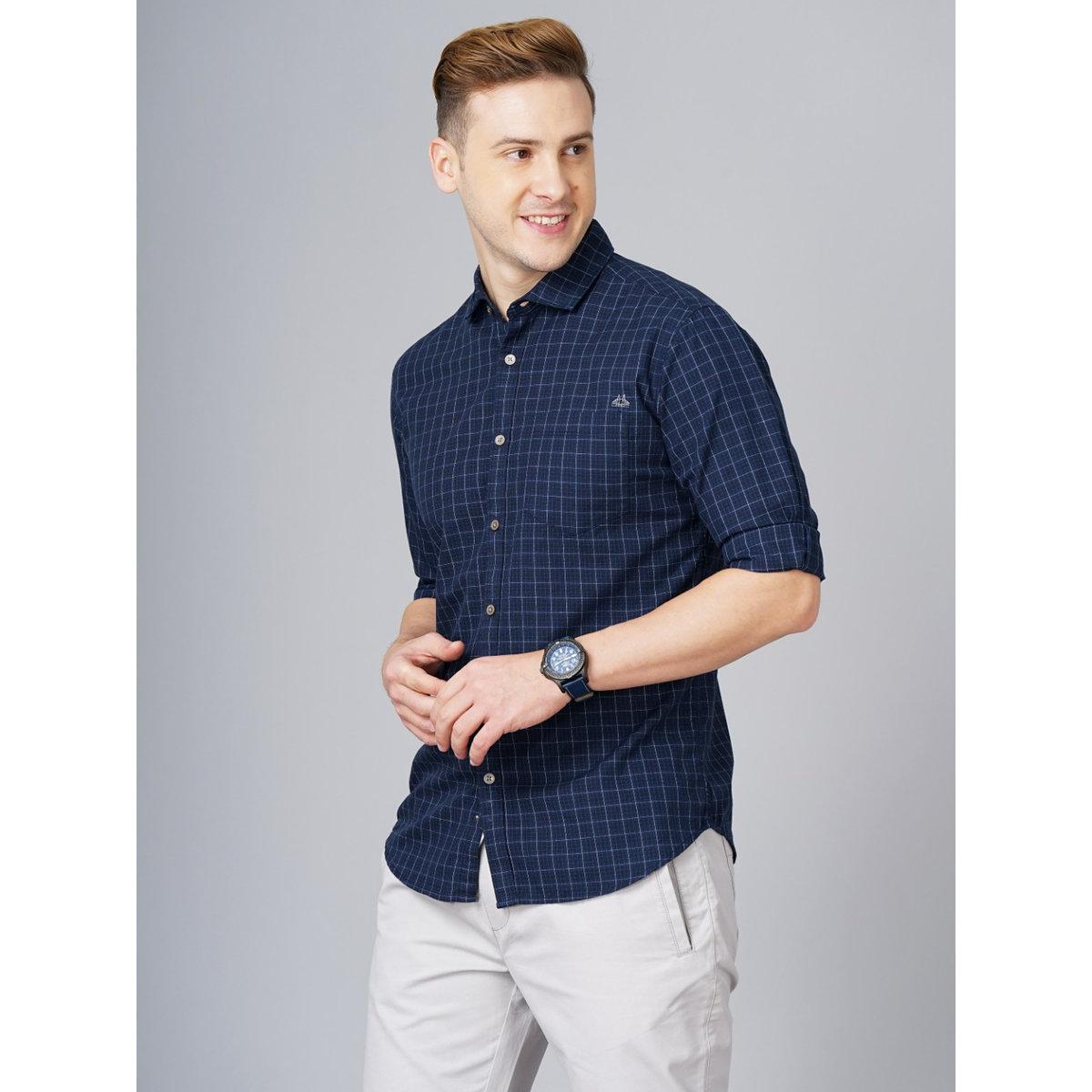 British Club Checked Slim Fit Spread Collar Shirt-men-clothing-shirts-image-3