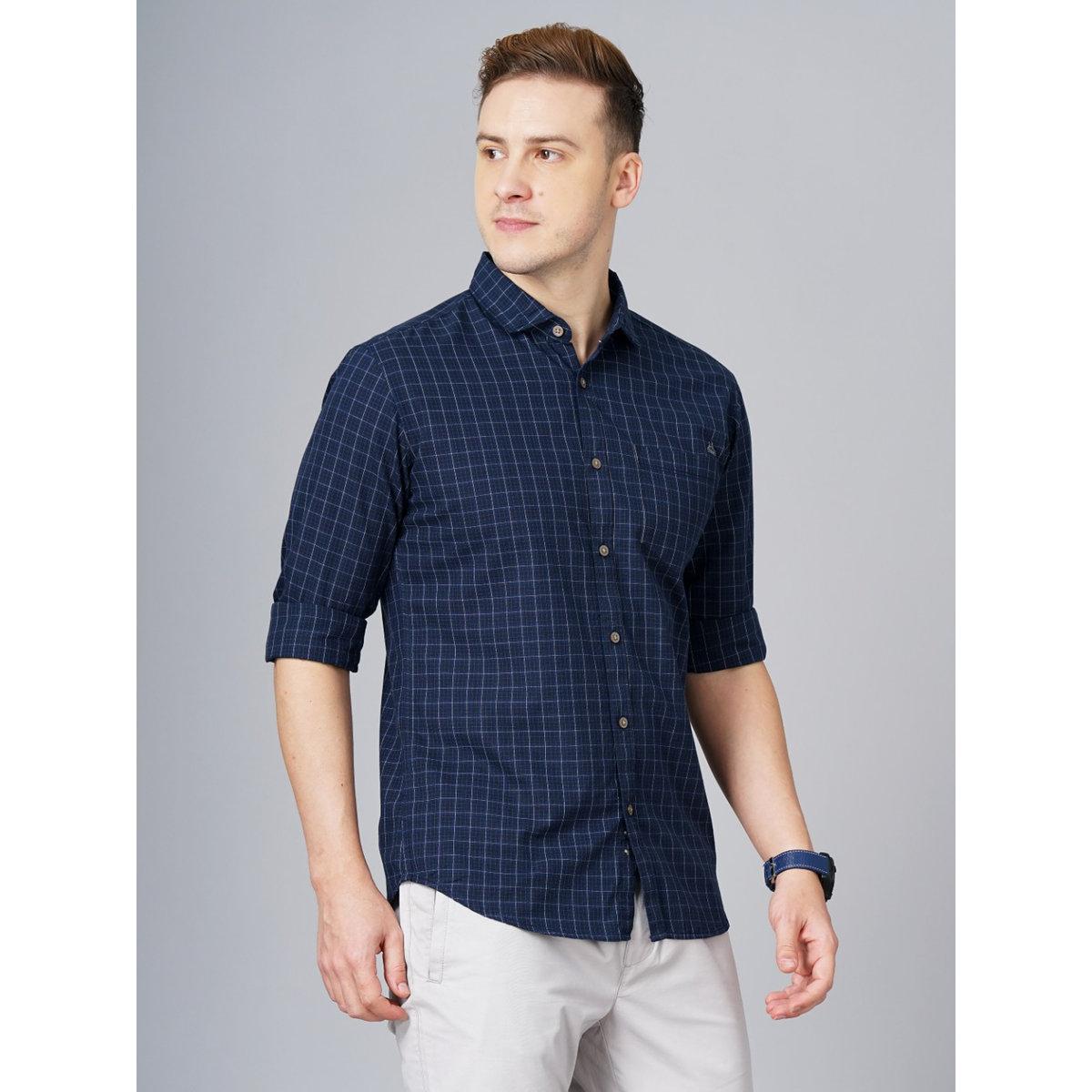 قميص بقصة سليم فت وياقة سبريد-men-clothing-shirts-image-4