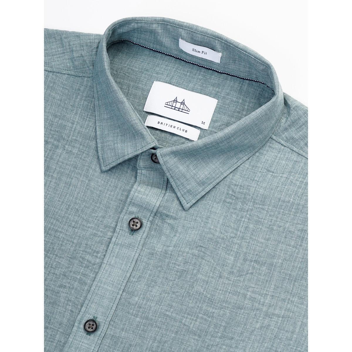 British Club Textured Spread Collar Slim Fit Shirt-men-clothing-shirts-image-8