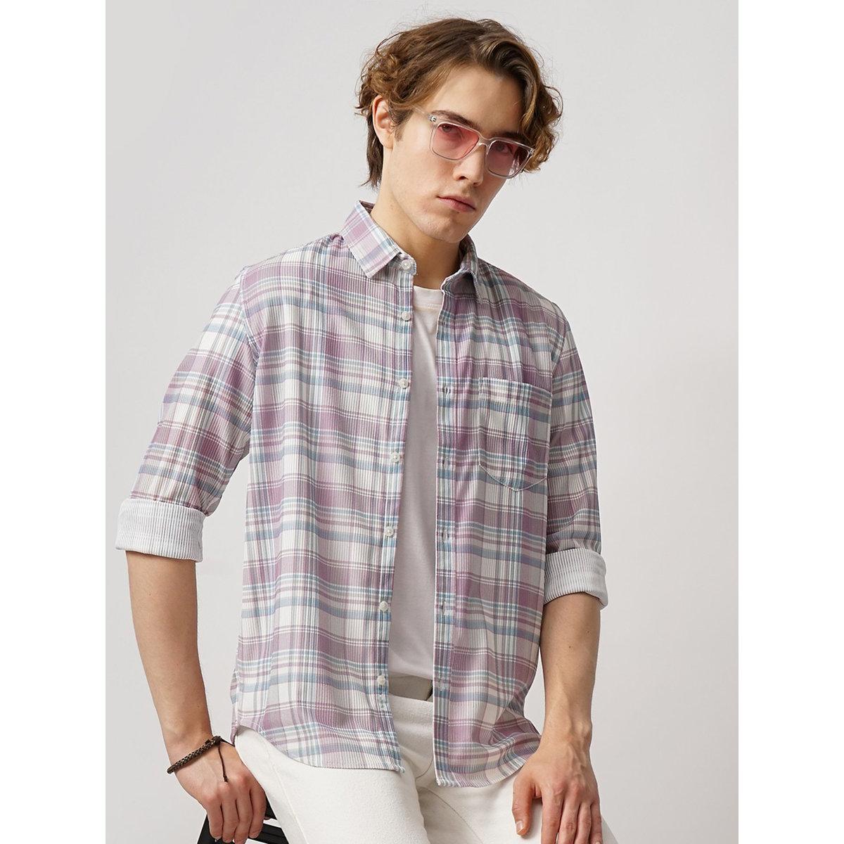 British Club Checked Regular Fit Shirt with Chest Pocket-men-clothing-shirts-image-1