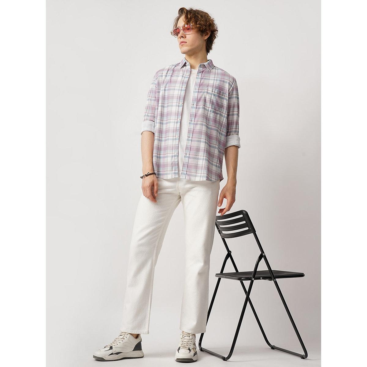 British Club Checked Regular Fit Shirt with Chest Pocket-men-clothing-shirts-image-2