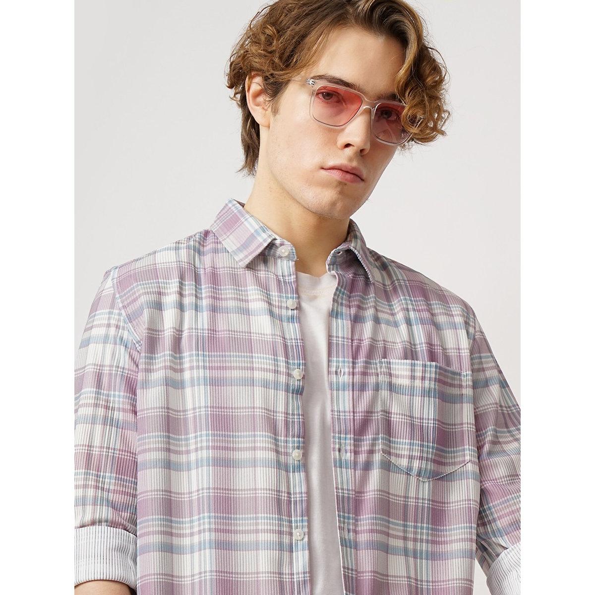 British Club Checked Regular Fit Shirt with Chest Pocket-men-clothing-shirts-image-3
