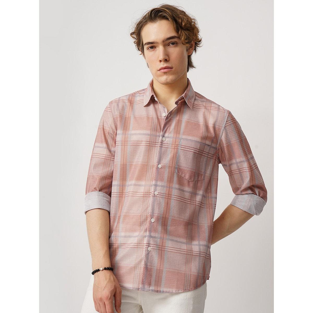 British Club Checked Regular Fit Shirt with Chest Pocket-men-clothing-shirts-image-1
