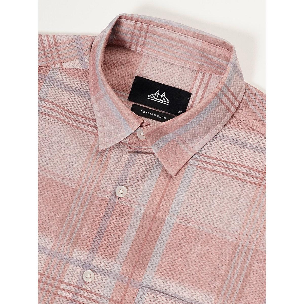 British Club Checked Regular Fit Shirt with Chest Pocket-men-clothing-shirts-image-10