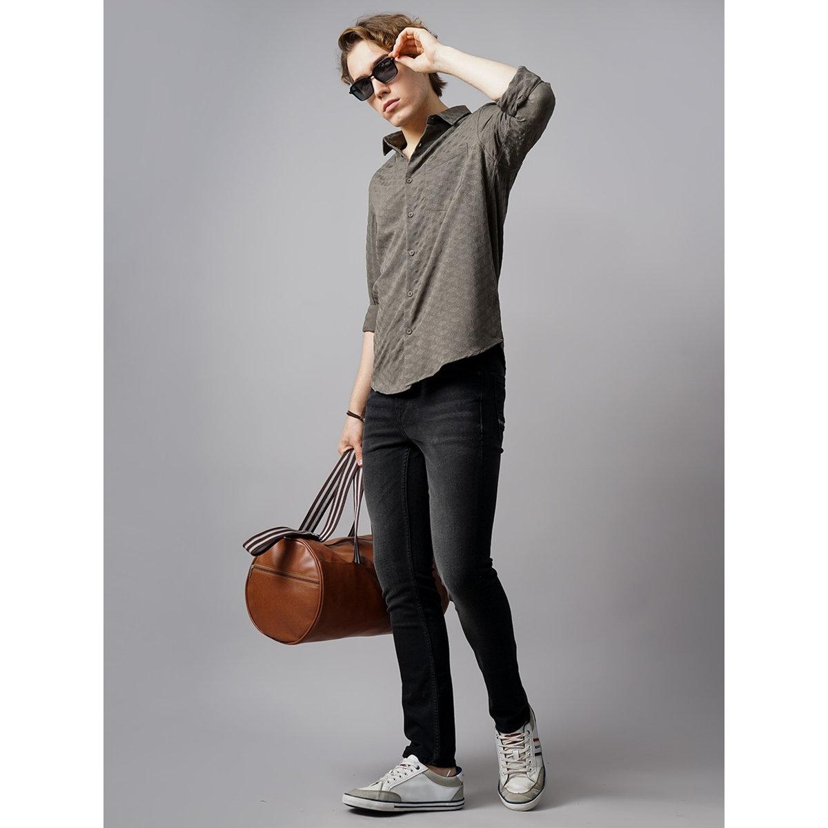 British Club Textured Spread Collar Regular Fit Shirt-men-clothing-shirts-image-5