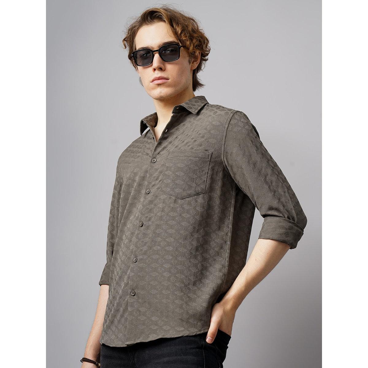 British Club Textured Spread Collar Regular Fit Shirt-men-clothing-shirts-image-7