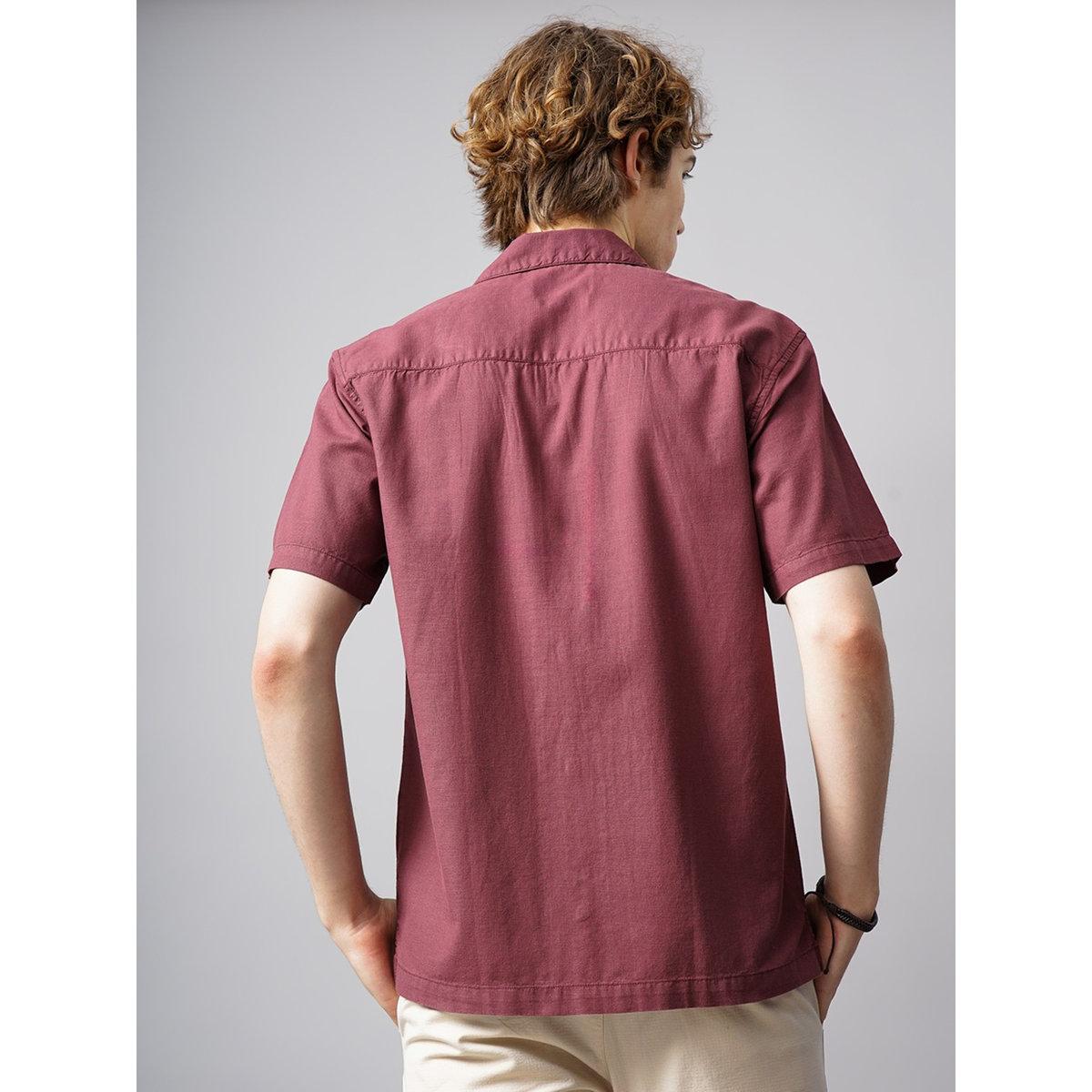 British Club Solid Short Sleeve Regular Fit Shirt-men-clothing-shirts-image-4