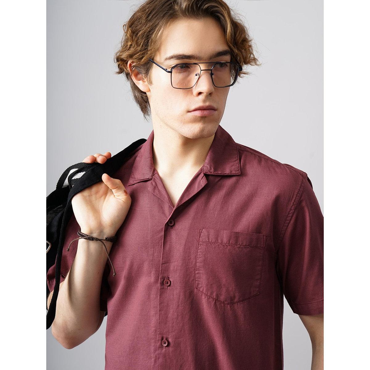 British Club Solid Short Sleeve Regular Fit Shirt-men-clothing-shirts-image-7