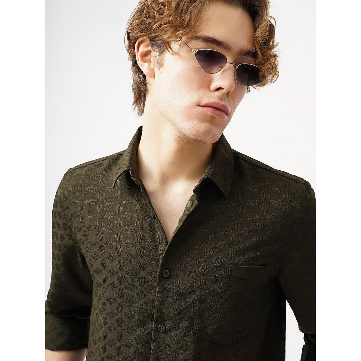 British Club Textured Spread Collar Regular Fit Shirt-men-clothing-shirts-image-10