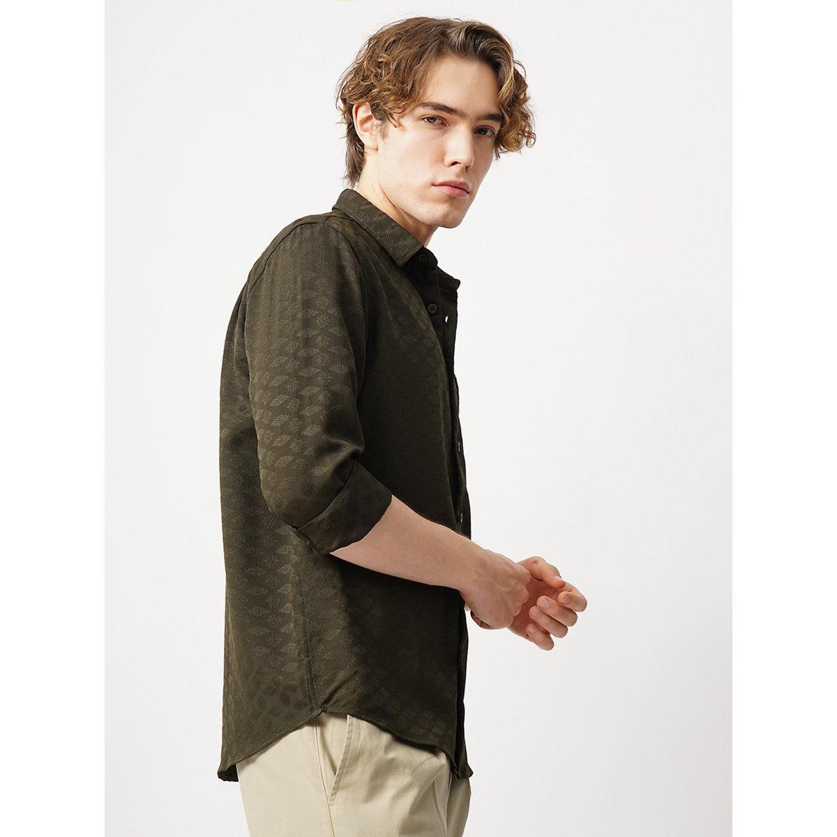 British Club Textured Spread Collar Regular Fit Shirt-men-clothing-shirts-image-4