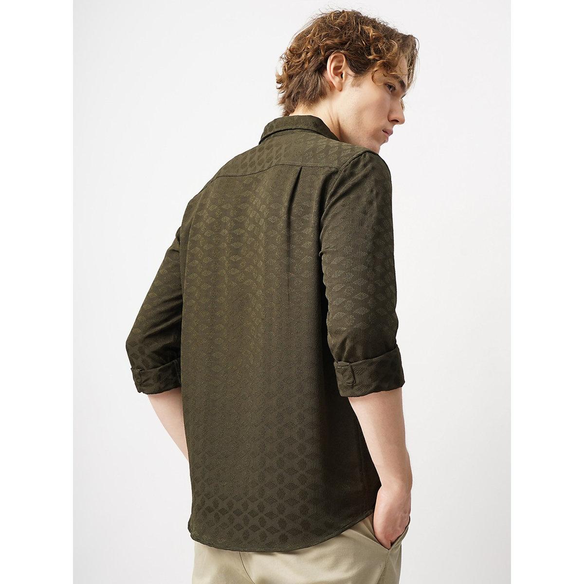 British Club Textured Spread Collar Regular Fit Shirt-men-clothing-shirts-image-6