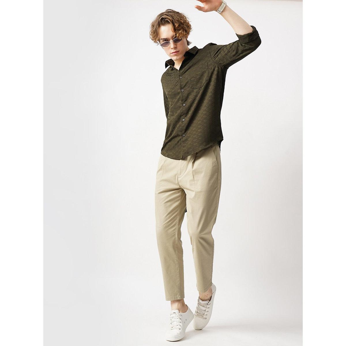 British Club Textured Spread Collar Regular Fit Shirt-men-clothing-shirts-image-7