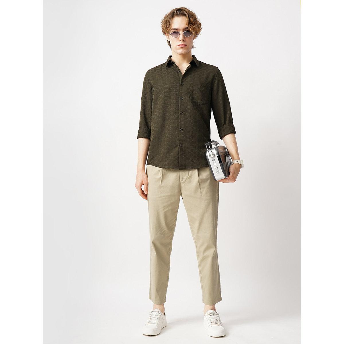British Club Textured Spread Collar Regular Fit Shirt-men-clothing-shirts-image-8