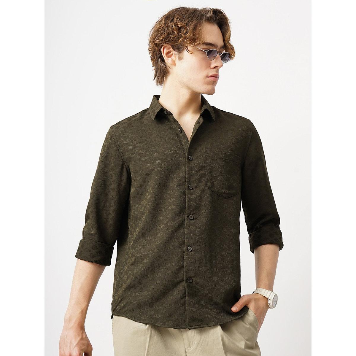 British Club Textured Spread Collar Regular Fit Shirt-men-clothing-shirts-image-9