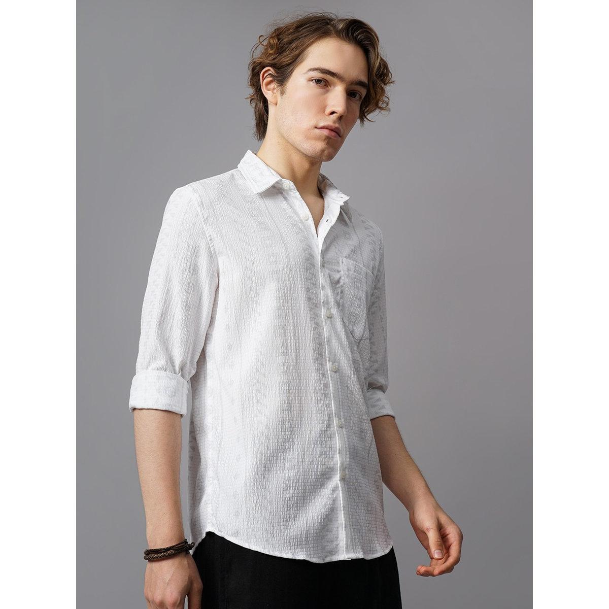قميص بقصة سليم فت وياقة سبريد-men-clothing-shirts-image-3
