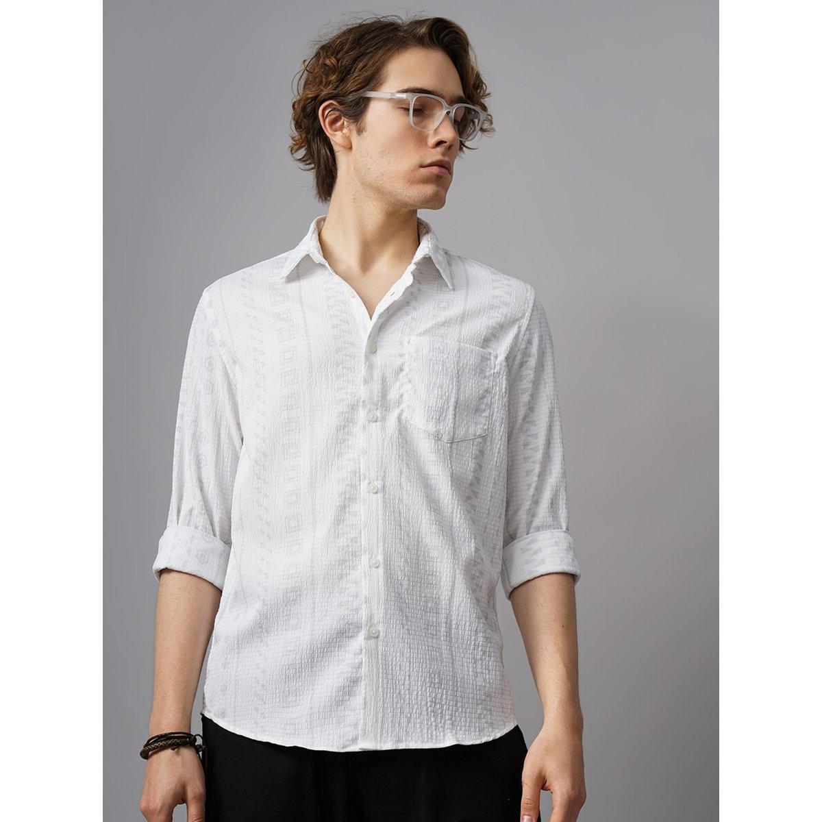 British Club Textured Spread Collar Slim Fit Shirt-men-clothing-shirts-image-5