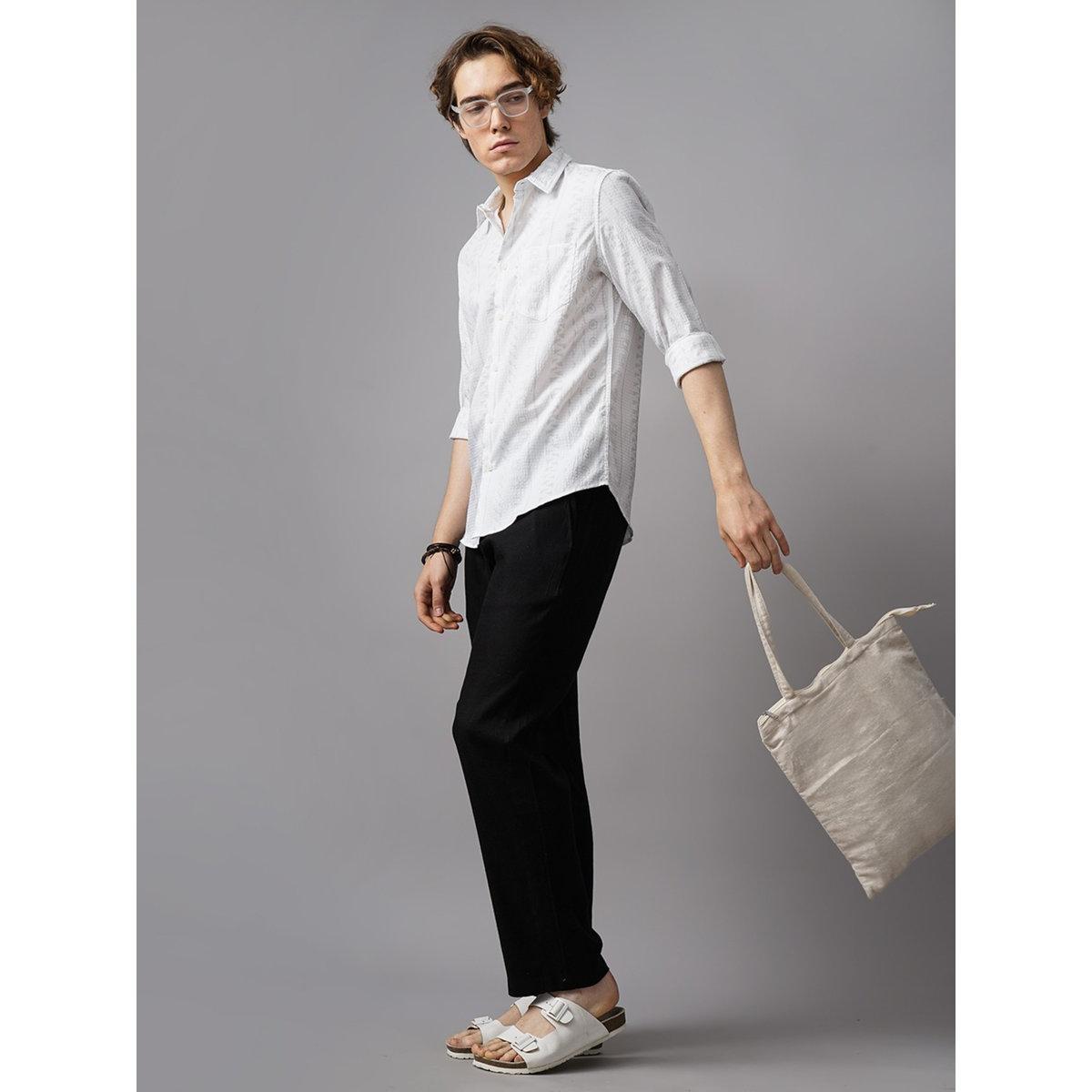 قميص بقصة سليم فت وياقة سبريد-men-clothing-shirts-image-7