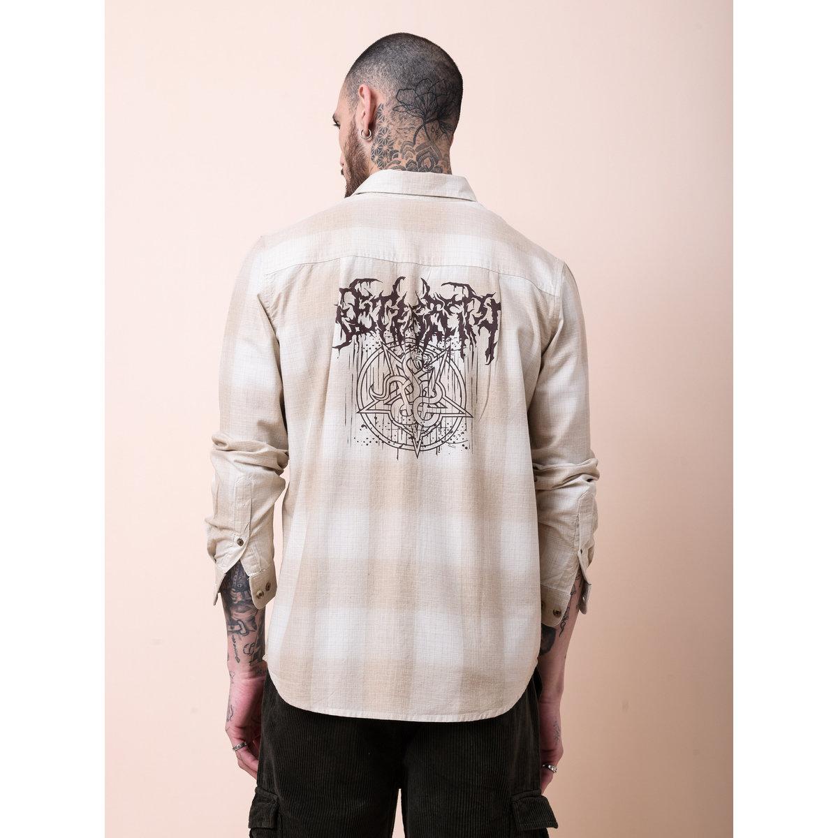 قميص بطبعة مربعات وأكمام طويلة-men-clothing-shirts-image-2