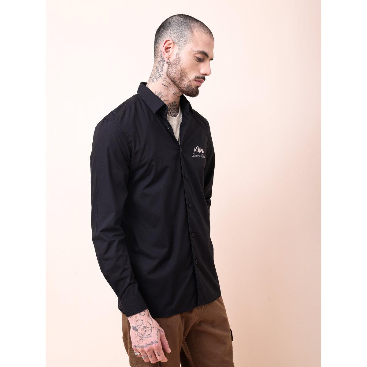 قميص بقصة عادية وطبعة كتابة-men-clothing-shirts-image-3