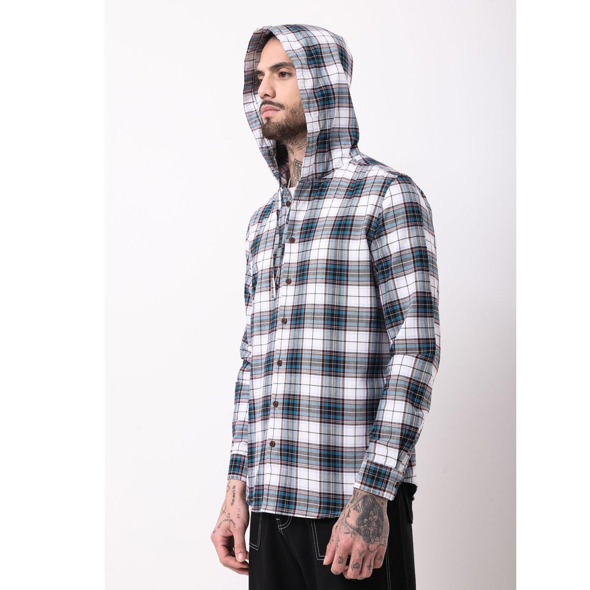 قميص بطبعة مربعات وياقة هودي-men-clothing-shirts-image-7